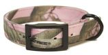 Leather Brothers - 1" Regular 2-Ply Nylon Realtree Collar - Pink - 19" Length