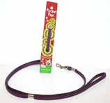 Leather Brothers - 4 Ft Pocket Pup Lead - Grape