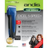 Andis Company - Excel 5 Speed Clipper with 10 Blade - Indigo Blue - 5 Speed