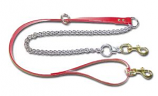 Leather Brothers - 3/4"X56" Sunglo Chain Tree Lead - Red