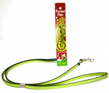Leather Brothers - 4 Ft Pocket Pup Lead - Metallic Lime Green