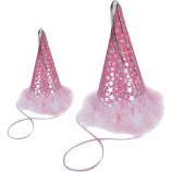Charming Pet Products - Party Hat Pink Stars - Pink - Large