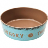 Ethical Stoneware Dish - Unbreak-A-Bowlz Melamine Stoneware - Turquoise/Tan - 8 Inch