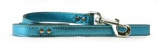 Leather Brothers - 1/2" X 4' Signature Leather Lead - Nickel Bolt - Metallic Turquoise