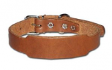 Leather Brothers - 3/4" Regular 1-Ply Leather Beagle Collar - Brown - 17" Length