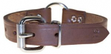 Leather Brothers - 3/4" Ring-in-Center Bully Leather Collar - 16" Length