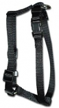 Leather Brothers - 3/8" Kwik Klip 1-Ply Nylon Adjustable Harness - Black