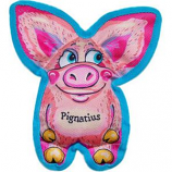 Fuzzu - Pignatius All Ears Tough & Crackly Dog Toy - Pink - Medium