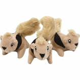 Petstages - Squeakin' Squirrels Hide-A-Squirrel Replacement - Tan - 3 Pack