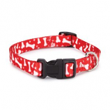 Casual Canine - Patterns Collar Bone - 10-16Inch - Red
