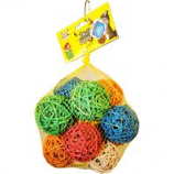 A&E Cage Company  - Happy Beaks Wooden Pear Bird Toy - Large - Multi